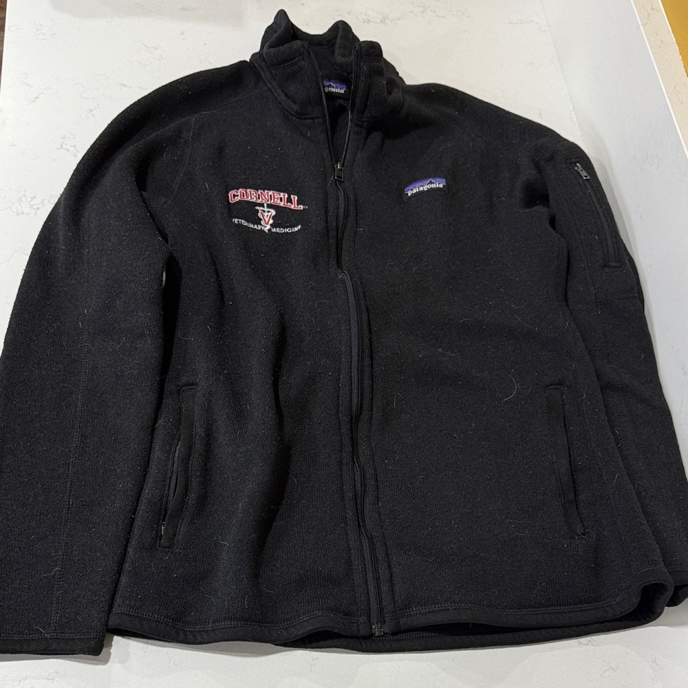 Patagonia Black Full-Zip Jacket with Embroidered Logo